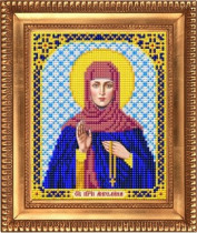 Рисунок на ткани для вышивки бисером И-5156 Святая Преподобная Ангелина 13,5х17см