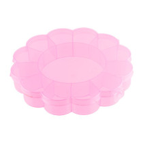 " Gamma" Коробка для шв. принадл. пластик OM- 013 розовый\ прозрачный