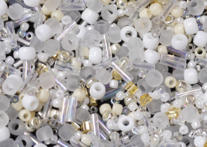 Бисер Япония " TOHO" MIX 25 г №3212 бело- золотой