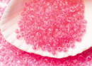 Бисер Япония круглый 11/0 10 г 0971 хрусталь/розовый неон матовый, окрашенный изнутри