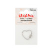 " Zlatka" Замок " карабин" декоративный " сердце" FMK- V02 18 х 19 мм 1 шт №01 под серебро